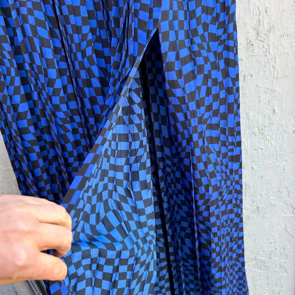 Michael Michael Kors checked pleated maxi skirt, size S - Picture 3 of 7